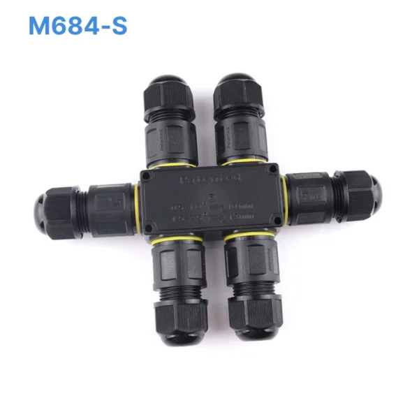 Đầu nối chống nước 6 đầu M684-S, 3 PIN chuẩn IP68 dùng cho dây 6-11mm