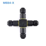 Đầu nối chống nước 4 đầu M684-X M20X, 3 PIN chuẩn IP68 dùng cho dây 5-9mm