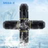 Đầu nối chống nước 4 đầu M684-X M20X, 3 PIN chuẩn IP68 dùng cho dây 5-9mm
