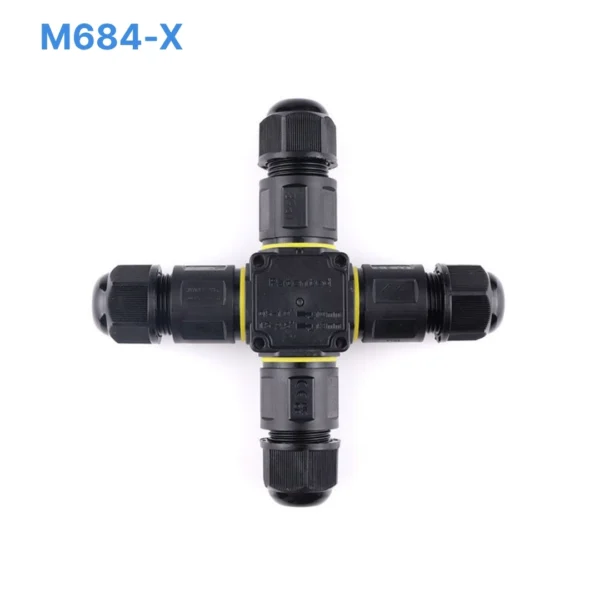 Đầu nối chống nước 4 đầu M684-X M20X, 3 PIN chuẩn IP68 dùng cho dây 5-9mm