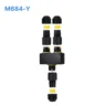 Đầu nối chữ Y chống nước M684-Y, 3 PIN chuẩn IP68 dùng cho dây 6-11mm