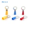 Đầu cos tròn RV 2-3 bọc nhựa PVC, lõi đồng mạ thiếc cho 1.5 ~ 2.5 mm², lỗ 3.2mm