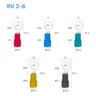 Đầu cos tròn RV 2-6 bọc nhựa PVC, lõi đồng mạ thiếc cho 1.5 ~ 2.5 mm², lỗ 6.4mm