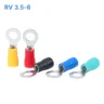 Đầu cos tròn RV 3.5-6 bọc nhựa PVC, lõi đồng mạ thiếc cho dây điện 2.5 ~ 4.0 mm², lỗ 6.4mm