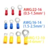 Đầu cos tròn RV S1.25-4 bọc nhựa PVC, lõi đồng mạ thiếc cho dây điện 0.5 ~ 1.5 mm², lỗ 4.2mm
