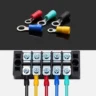 Đầu cos tròn RV S1.25-4 bọc nhựa PVC, lõi đồng mạ thiếc cho dây điện 0.5 ~ 1.5 mm², lỗ 4.2mm