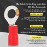 Đầu cos tròn RV S2-5 bọc nhựa PVC, lõi đồng mạ thiếc cho dây điện 1.5 ~ 2.5 mm², lỗ 5.3mm