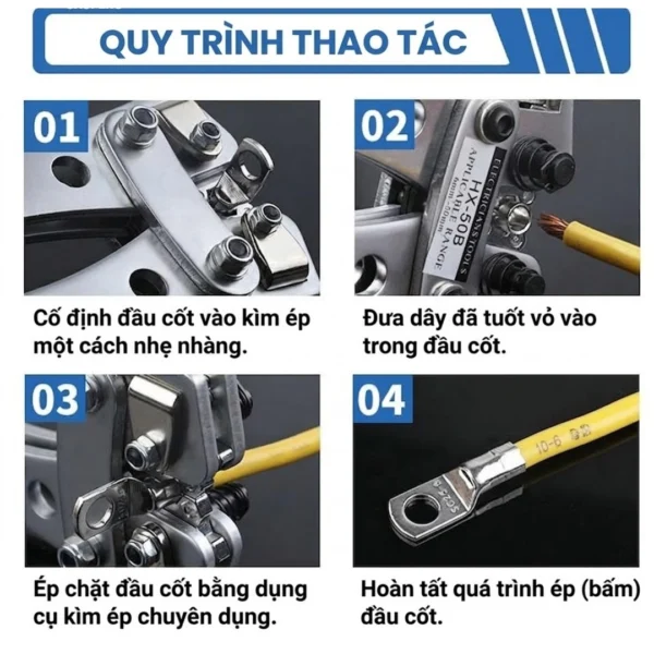 Đầu cos bít đồng SC-16-8 chuyên dùng dây 16mm, lỗ 8.5mm