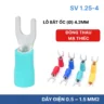 Đầu cos chữ Y SV 1.25-4 bọc nhựa PVC, lõi đồng mạ thiếc cho dây điện  0.5 ~ 1.5 mm², lỗ 4.2mm