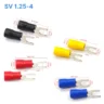 Đầu cos chữ Y SV 1.25-4 bọc nhựa PVC, lõi đồng mạ thiếc cho dây điện  0.5 ~ 1.5 mm², lỗ 4.2mm