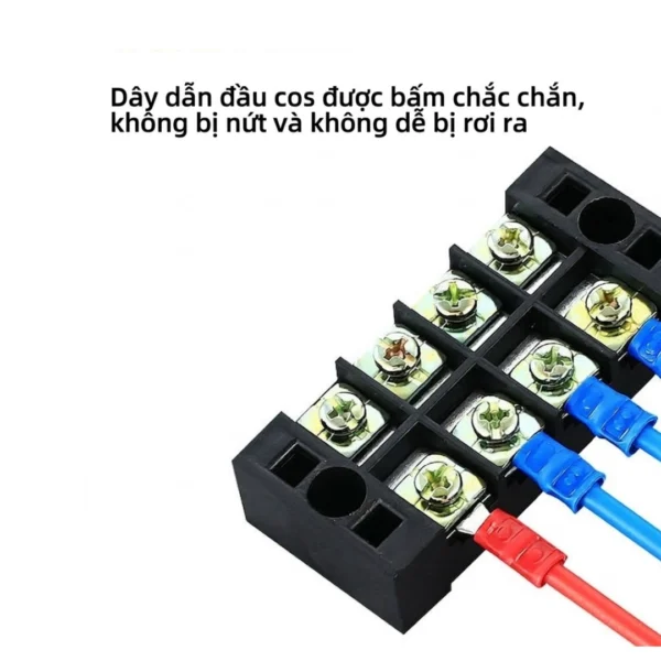 Đầu cos chữ Y SV 3.5-4 bọc nhựa PVC, lõi đồng mạ thiếc cho dây điện 2.5 ~ 4 mm², lỗ 4.3mm