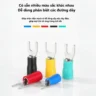 Đầu cos chữ Y SV 5.5-8 bọc nhựa PVC, lõi đồng mạ thiếc cho dây điện 4 ~ 6 mm², lỗ 8.4mm