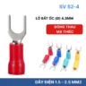 Đầu cos chữ Y SV S2-4 bọc nhựa PVC, lõi đồng mạ thiếc cho dây điện 1.5 ~ 2.5mm², lỗ 4.3mm