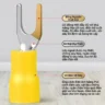 Đầu cos chữ Y SV S2-4 bọc nhựa PVC, lõi đồng mạ thiếc cho dây điện 1.5 ~ 2.5mm², lỗ 4.3mm