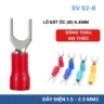 Đầu cos chữ Y SV S2-6 bọc nhựa PVC, lõi đồng mạ thiếc cho dây điện 1.5 ~ 2.5 mm², lỗ 6.4mm