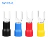 Đầu cos chữ Y SV S2-6 bọc nhựa PVC, lõi đồng mạ thiếc cho dây điện 1.5 ~ 2.5 mm², lỗ 6.4mm