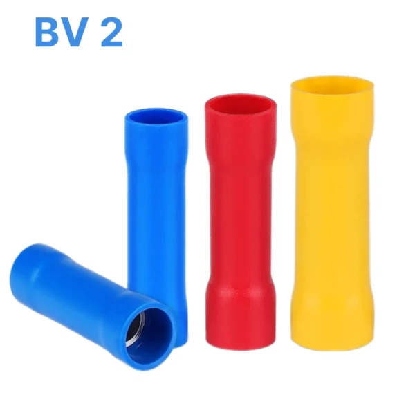 Đầu cos BV 2 nối thẳng bằng đồng bọc nhựa nối dây điện 1.5 ~ 2.5 mm²