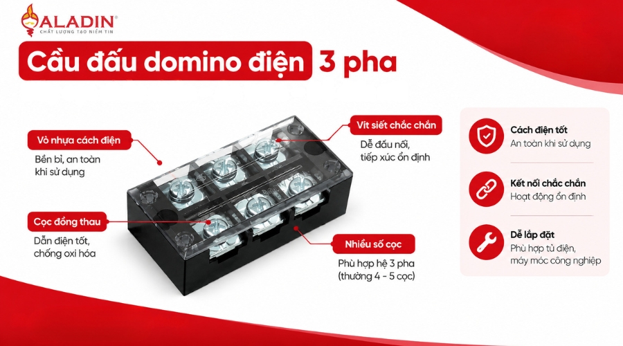 Khác biệt giữa domino điện 1 pha và 3 pha