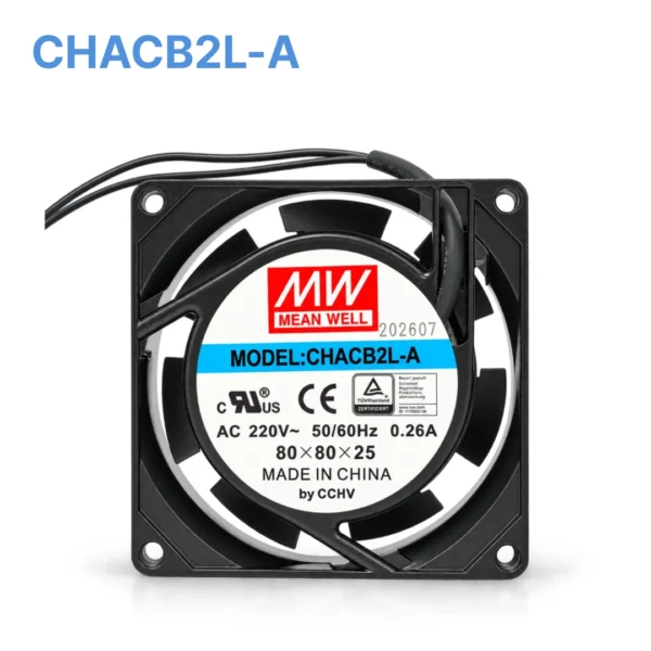 Quạt tủ điện AC 220V Mean Well CHACB2L-A 80x80x25mm 12.5W