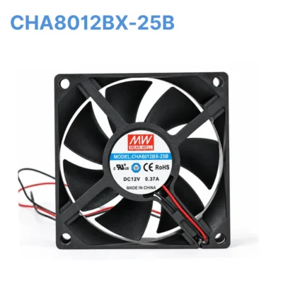 Quạt tủ điện DC 12V Mean Well CHA8012BX-25B 80x80x25mm 2.76W