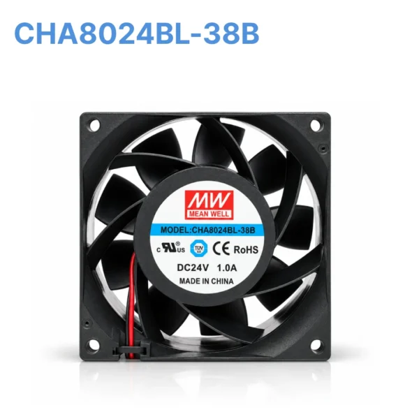 Quạt tủ điện DC 24V Mean Well CHA8024BL-38B 80x80x38mm 17.28W