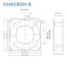 Quạt tủ điện AC 220V Mean Well CHACB2H-B 120x120x38mm 17W