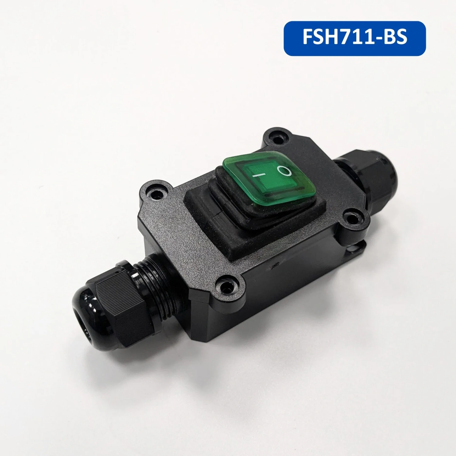 Hộp công tắc treo FSH711-BS đèn LED xanh, 2 đầu dây